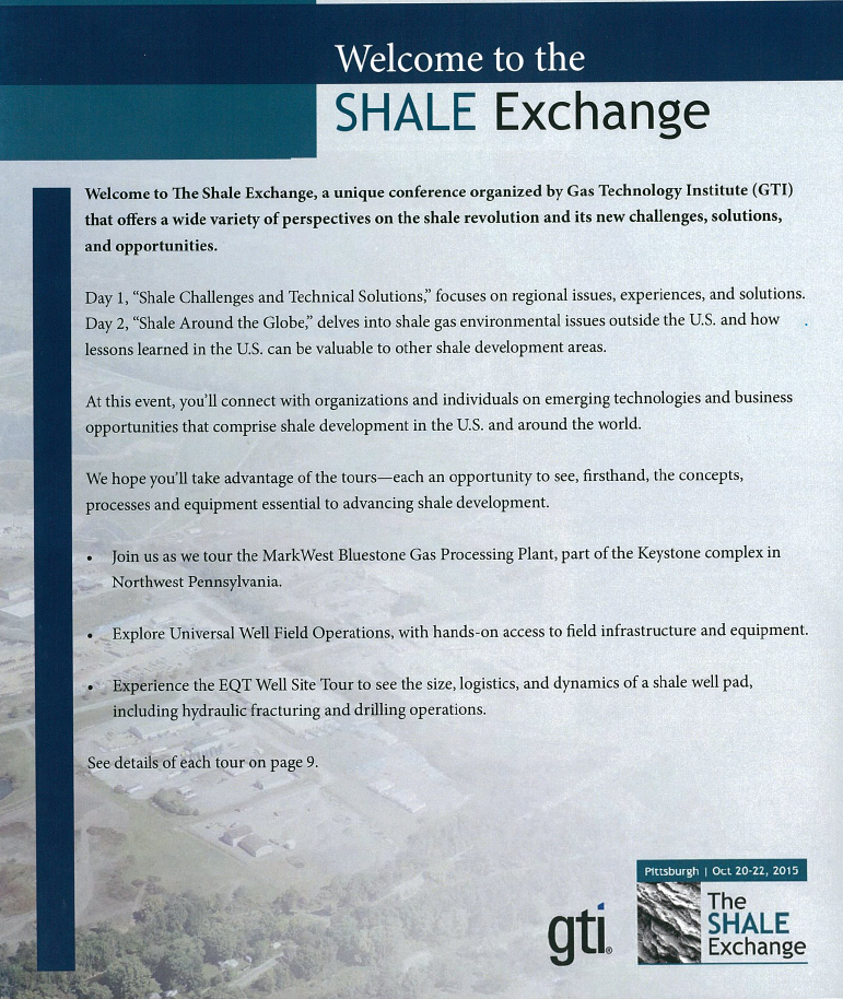 Shales Exchange 2015 Program